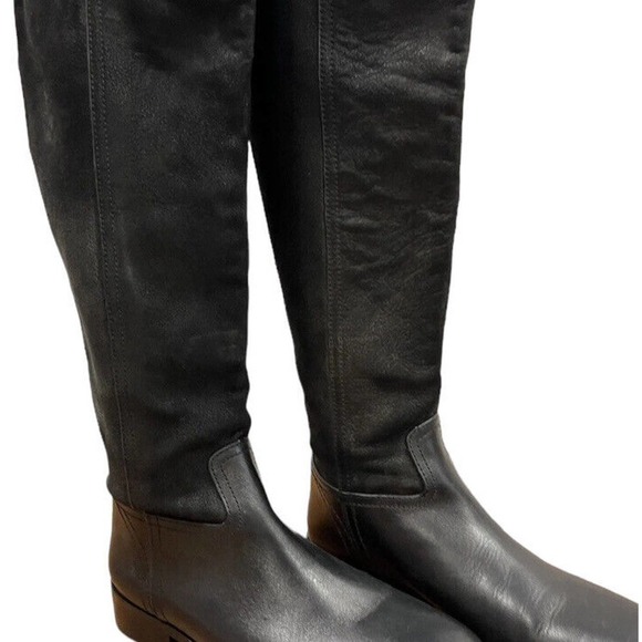 TORY Burch Black Simone Tall Over The Knee Riding Boot Leather EUC Sz 6 - Picture 6 of 12